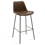 Scaun de bar Faith, metal, negru, 50x54x104 cm - Maro
