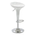 Scaun de bar Felice reglabil pe inaltime baza alb-crom 40x43x84 cm
