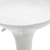 Scaun de bar Felice reglabil pe inaltime baza, alb-crom, 40x43x84 cm