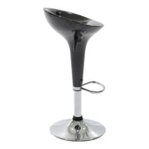 Scaun de bar Felice reglabil pe inaltime baza, negru-crom, 40x43x84 cm, detaliu produs