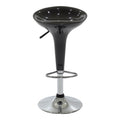 Scaun de bar Felice reglabil pe inaltime baza, negru-crom, 40x43x84 cm, perspectiva suplimentara