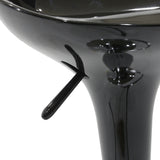 Scaun de bar Felice reglabil pe inaltime baza, negru-crom, 40x43x84 cm