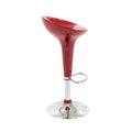 Scaun de bar Felice reglabil pe inaltime baza, rosu-crom, 40x43x84 cm, perspectiva suplimentara