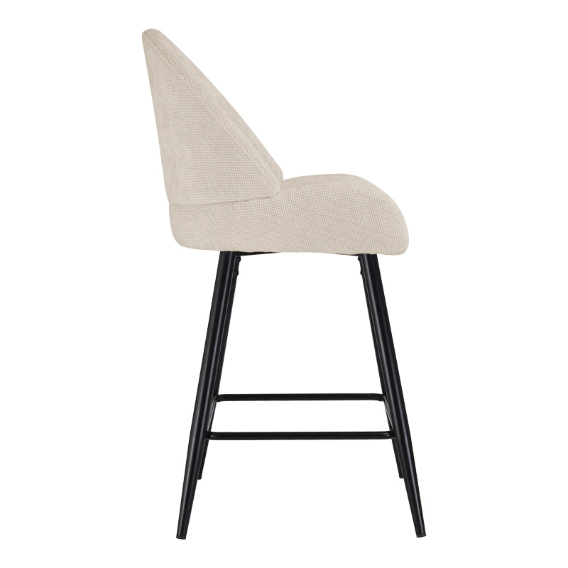 Scaun de bar Finda, Placaj, 54x51x102 cm - Alb