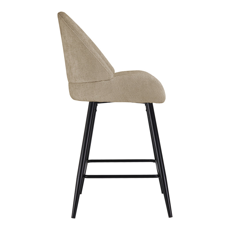 Scaun de bar Finda, Placaj, 54x51x102 cm - Bej