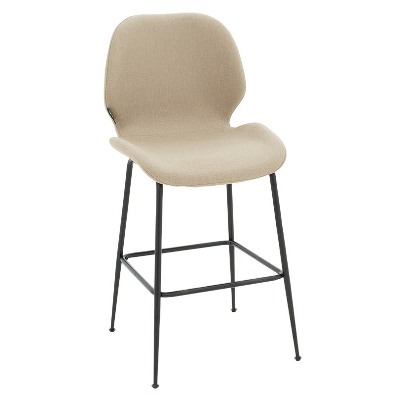 Scaun de bar Impel, Bej - Gri, 61x48x103 cm - Bej