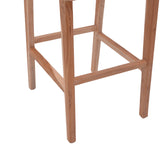 Scaun de bar inaltime medie Sponze Natural lemn de tec schelet si ratan, Natural, 40x47x89 cm, foto produs 7