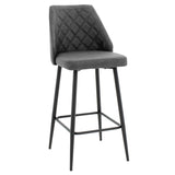 Scaun de bar Inflame, Antracit, 55x48x107 cm