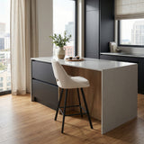 Scaun de bar Initiate, 48x56x98 cm - Crem