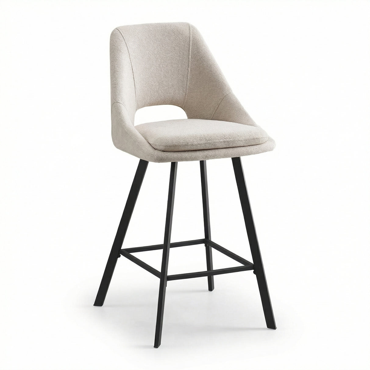 Scaun de bar Initiate, 48x56x98 cm - Crem