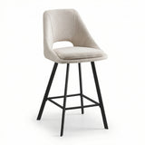 Scaun de bar Initiate, 48x56x98 cm - Crem