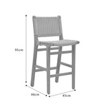 Scaun de bar Julien, lemn, Natural,  45x46x95 cm