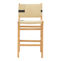 Scaun de bar Julien Natural-Natural-funie, neagra, 45x46x95 cm, foto produs