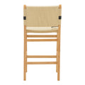 Scaun de bar Julien Natural-Natural-funie, neagra, 45x46x95 cm, foto produs 6