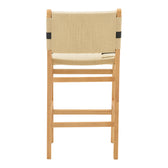 Scaun de bar Julien Natural-Natural-funie, neagra, 45x46x95 cm, foto produs 6