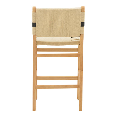 Scaun de bar Julien Natural-Natural-funie, neagra, 45x46x95 cm, foto produs 6