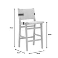 Scaun de bar Julien Natural-Natural-funie, neagra, 45x46x95 cm, foto produs 10