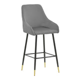 Scaun de Bar Lithe metal, 47x44x98 cm - Gri