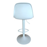 Scaun de bar Louser reglabil pe inaltime negru cu perna - baza, neagra, 44x46x114 cm - Alb