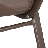 Scaun de bar mediu Calan, metal si textilena, Gri inchis - Maro inchis - Maro deschis, 55x70x114 cm - Maro inchis
