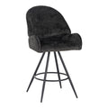 Scaun de bar Morea, Negru, 55x66x107 cm