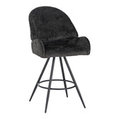 Scaun de bar Morea, Negru, 55x66x107 cm