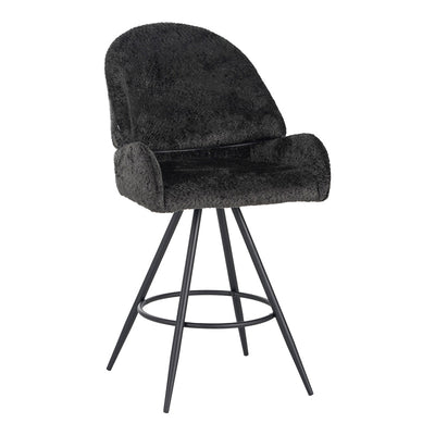 Scaun de bar Morea, Negru, 55x66x107 cm