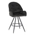 Scaun de bar Morea, Negru, 55x66x107 cm