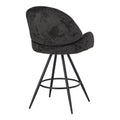 Scaun de bar Morea, Negru, 55x66x107 cm, imagine suplimentara