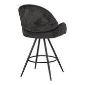 Scaun de bar Morea, Negru, 55x66x107 cm, imagine suplimentara