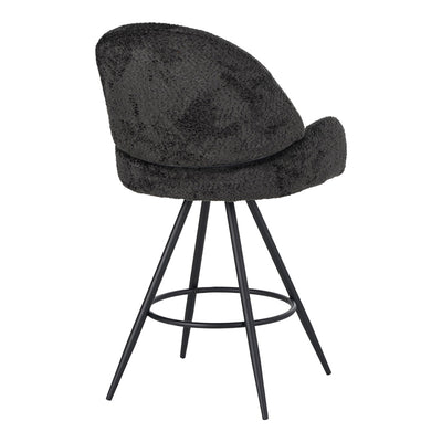 Scaun de bar Morea, Negru, 55x66x107 cm, imagine suplimentara