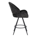 Scaun de bar Morea, Negru, 55x66x107 cm, detaliu produs