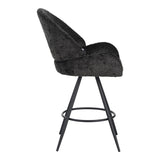 Scaun de bar Morea, Negru, 55x66x107 cm