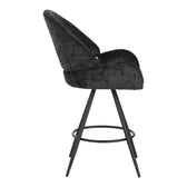 Scaun de bar Morea, Negru, 55x66x107 cm, detaliu produs