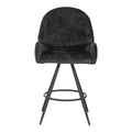Scaun de bar Morea, Negru, 55x66x107 cm, perspectiva suplimentara