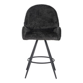 Scaun de bar Morea, Negru, 55x66x107 cm, perspectiva suplimentara