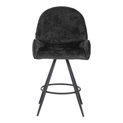 Scaun de bar Morea, Negru, 55x66x107 cm, perspectiva suplimentara