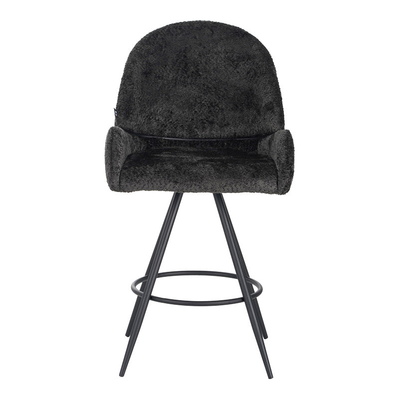 Scaun de bar Morea, Negru, 55x66x107 cm, perspectiva suplimentara