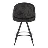 Scaun de bar Morea, Negru, 55x66x107 cm