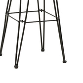 Scaun de bar Naoki cu perna pe picior negru-metal, negru, 52x50x90 cm, foto produs 6