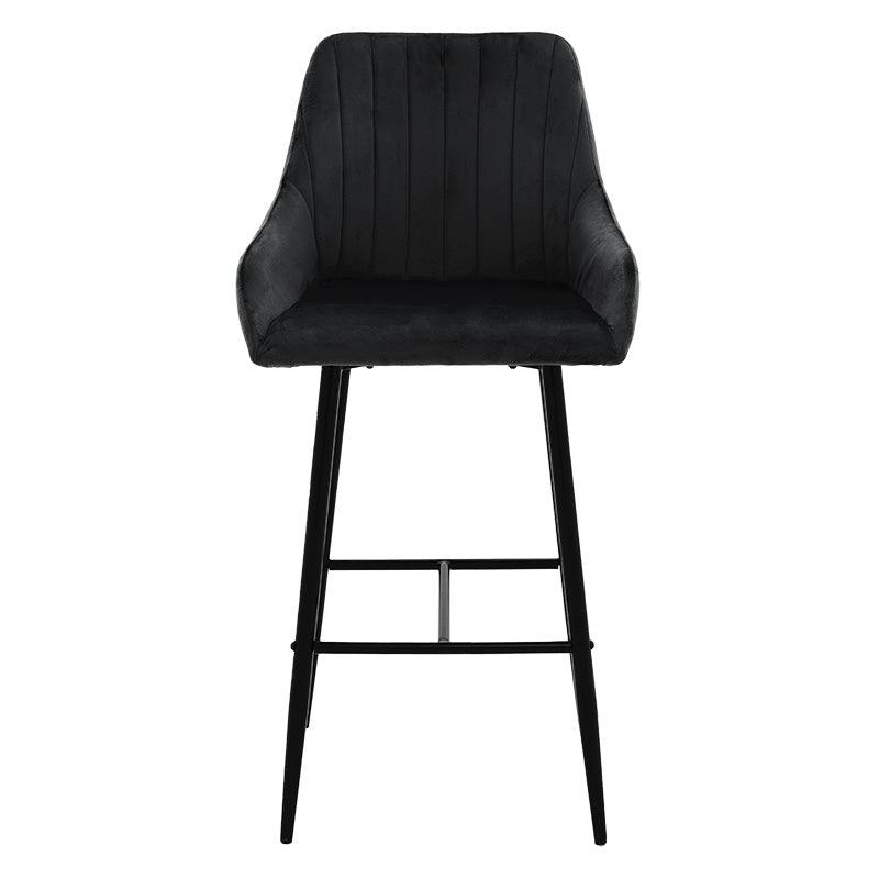 Scaun de bar Patrin, Portocaliu - Negru, 68x45x101 cm - Negru