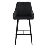 Scaun de bar Patrin, Portocaliu - Negru, 68x45x101 cm - Negru