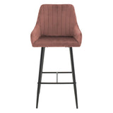 Scaun de bar Patrin, Portocaliu - Negru, 68x45x101 cm - Portocaliu