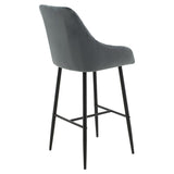 Scaun de bar Patrin, Portocaliu - Negru, 68x45x101 cm - Gri inchis
