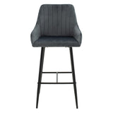 Scaun de bar Patrin, Portocaliu - Negru, 68x45x101 cm - Gri inchis