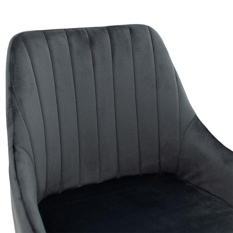 Scaun de bar Patrin, Portocaliu - Negru, 68x45x101 cm - Gri inchis