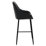 Scaun de bar Patrin, Portocaliu - Negru, 68x45x101 cm - Negru