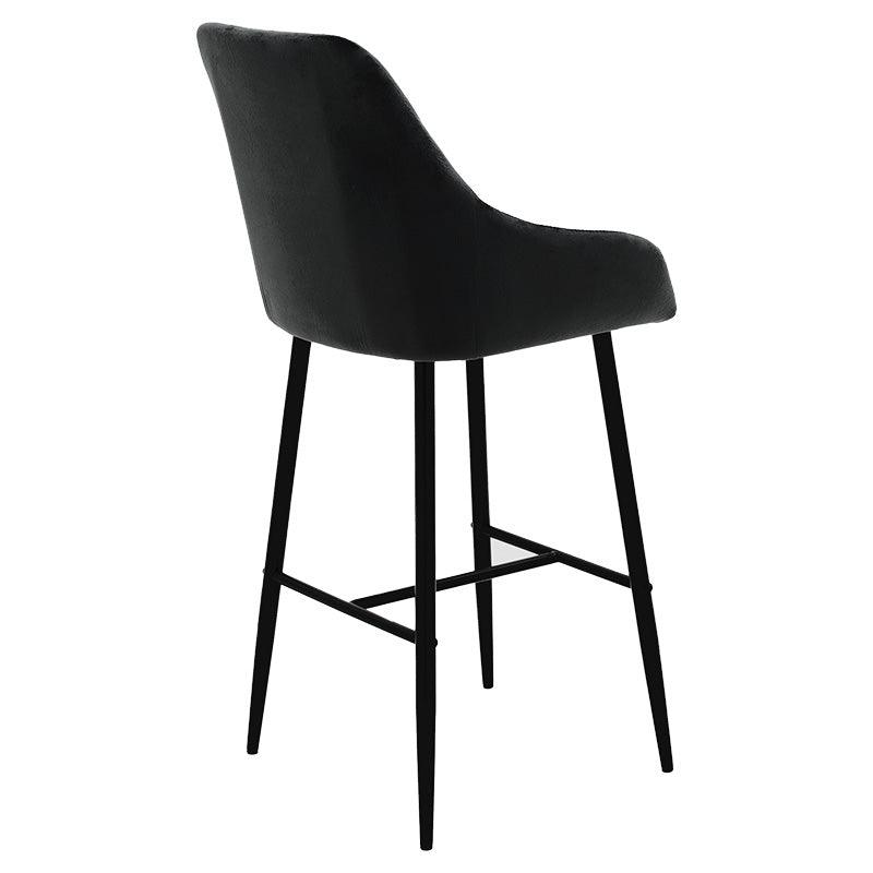 Scaun de bar Patrin, Portocaliu - Negru, 68x45x101 cm - Negru