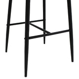 Scaun de bar Patrin, Portocaliu - Negru, 68x45x101 cm - Negru