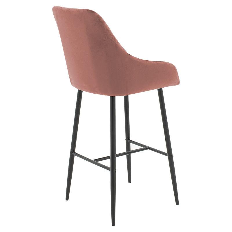 Scaun de bar Patrin, Portocaliu - Negru, 68x45x101 cm - Portocaliu